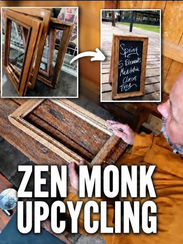 zen monk upcycles old picture frames diy meditation signs zen master physician venerable xieen zen monk upcycles old picture frames diy meditation sign
